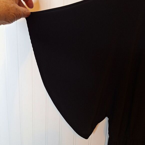 Star Vixen Womens Size 3X Pullover Dress Flutter Sleeve Elastic Waist Black Goth - Picture 6 of 7